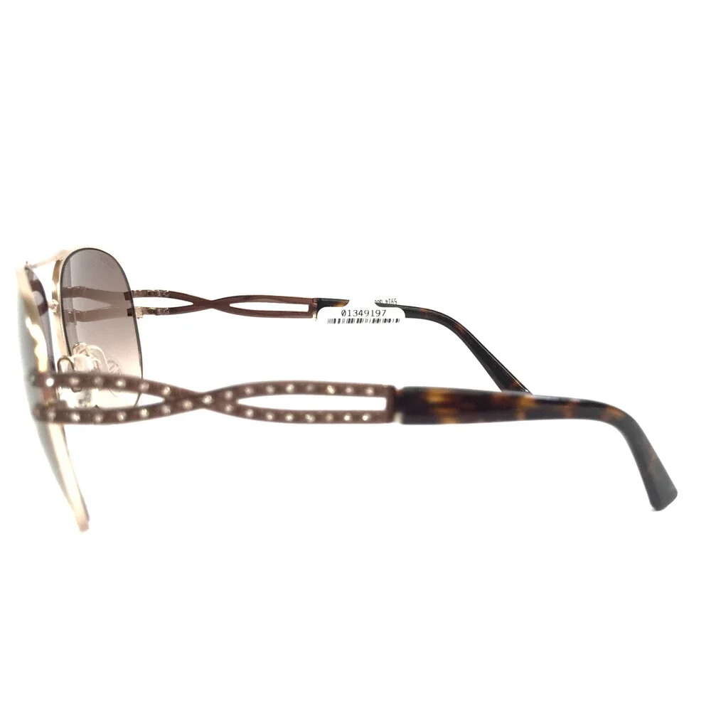Bebe Sunglasses BB7200 710 GOLD Brown Aviator Frames with Brown Gradient Lenses
